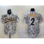 Men's Pittsburgh Steelers #2 Justin Fields 2024 Arctic Camo Salute To Service Stitched Baseball Jerseys