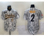 Men's Pittsburgh Steelers #2 Justin Fields 2024 Arctic Camo Salute To Service Stitched Baseball Jerseys