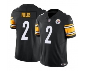 Men's Pittsburgh Steelers #2 Justin Fields Black F.U.S.E. Vapor Untouchable Limited Football Stitched Jersey