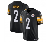 Men's Pittsburgh Steelers #2 Justin Fields Black Vapor Untouchable Limited Football Stitched Jersey