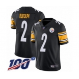 Men's Pittsburgh Steelers #2 Mason Rudolph Black Team Color Vapor Untouchable Limited Player 100th Season Football Jersey