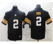 Men's Pittsburgh Steelers #2 Michael Vick Black Limited Stitched Football Jersey