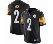 Men's Pittsburgh Steelers #2 Michael Vick Black Nike Draft Vapor Limited Jersey