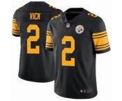 Men's Pittsburgh Steelers #2 Michael Vick Black Nike Limited Jersey