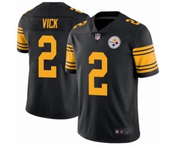 Men's Pittsburgh Steelers #2 Michael Vick Black Nike Limited Jersey