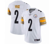 Men's Pittsburgh Steelers #2 Michael Vick White Nike Draft Vapor Limited Jersey