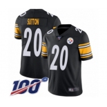 Men's Pittsburgh Steelers #20 Cameron Sutton Black Team Color Vapor Untouchable Limited Player 100th Season Football Jersey