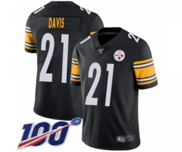 Men's Pittsburgh Steelers #21 Sean Davis Black Team Color Vapor Untouchable Limited Player 100th Season Football Jersey