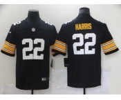 Men's Pittsburgh Steelers #22 Najee Harris Black Large Font Alternate Vapor Untouchable Limited Player Football Jersey