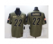 Men's Pittsburgh Steelers #22 Najee Harris Nike Olive 2021 Salute To Service Limited Player Jersey