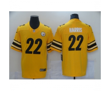 Men's Pittsburgh Steelers #22 Najee Harris Nike Yellow 2021 Draft First Round Pick Limited Jersey