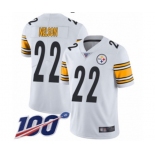 Men's Pittsburgh Steelers #22 Steven Nelson White Vapor Untouchable Limited Player 100th Season Football Jersey