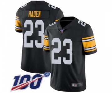 Men's Pittsburgh Steelers #23 Joe Haden Black Alternate Vapor Untouchable Limited Player 100th Season Football Jersey