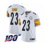 Men's Pittsburgh Steelers #23 Joe Haden White Vapor Untouchable Limited Player 100th Season Football Jersey