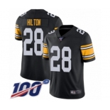 Men's Pittsburgh Steelers #28 Mike Hilton Black Alternate Vapor Untouchable Limited Player 100th Season Football Jersey