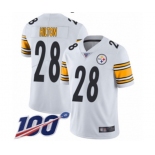 Men's Pittsburgh Steelers #28 Mike Hilton White Vapor Untouchable Limited Player 100th Season Football Jersey