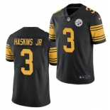 Men's Pittsburgh Steelers #3 Dwayne Haskins Jr. Black Color Rush Limited Stitched Jersey