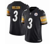 Men's Pittsburgh Steelers #3 Russell Wilson Black 2024 F.U.S.E. Vapor Untouchable Limited Jersey