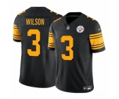 Men's Pittsburgh Steelers #3 Russell Wilson Black 2024 F.U.S.E.Color Rush Limited Football Stitched Jersey