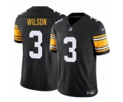 Men's Pittsburgh Steelers #3 Russell Wilson Black F.U.S.E. Vapor Untouchable Limited Football Stitched Jersey