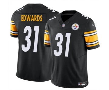 Men's Pittsburgh Steelers #31 Daijun Edwards Black 2024 F.U.S.E. Vapor Untouchable Limited Football Stitched Jersey