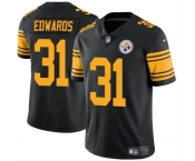 Men's Pittsburgh Steelers #31 Daijun Edwards Black Color Rush Limited Football Stitched Jersey