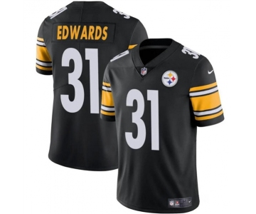 Men's Pittsburgh Steelers #31 Daijun Edwards Black Vapor Untouchable Limited Football Stitched Jersey