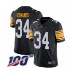 Men's Pittsburgh Steelers #34 Terrell Edmunds Black Alternate Vapor Untouchable Limited Player 100th Season Football Jersey