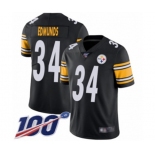 Men's Pittsburgh Steelers #34 Terrell Edmunds Black Team Color Vapor Untouchable Limited Player 100th Season Football Jersey