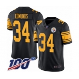 Men's Pittsburgh Steelers #34 Terrell Edmunds Limited Black Rush Vapor Untouchable 100th Season Football Jersey