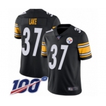 Men's Pittsburgh Steelers #37 Carnell Lake Black Team Color Vapor Untouchable Limited Player 100th Season Football Jersey