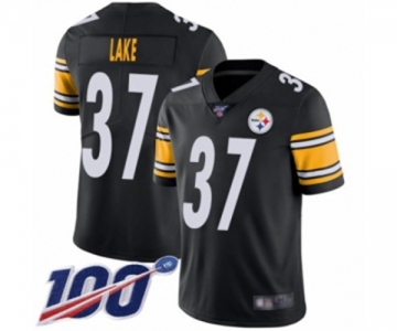 Men's Pittsburgh Steelers #37 Carnell Lake Black Team Color Vapor Untouchable Limited Player 100th Season Football Jersey