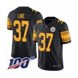 Men's Pittsburgh Steelers #37 Carnell Lake Limited Black Rush Vapor Untouchable 100th Season Football Jersey