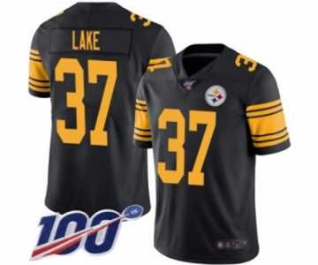 Men's Pittsburgh Steelers #37 Carnell Lake Limited Black Rush Vapor Untouchable 100th Season Football Jersey