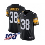 Men's Pittsburgh Steelers #38 Jaylen Samuels Black Alternate Vapor Untouchable Limited Player 100th Season Football Jersey