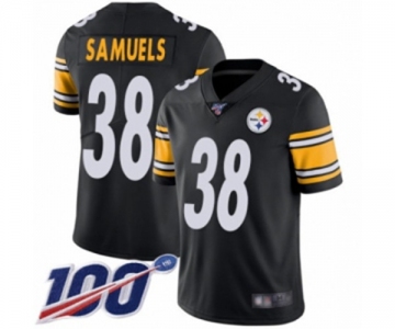 Men's Pittsburgh Steelers #38 Jaylen Samuels Black Team Color Vapor Untouchable Limited Player 100th Season Football Jersey