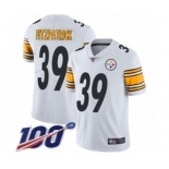 Men's Pittsburgh Steelers #39 Minkah Fitzpatrick White Vapor Untouchable Limited Player 100th Season Football Jersey