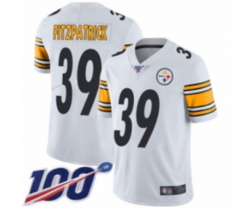 Men's Pittsburgh Steelers #39 Minkah Fitzpatrick White Vapor Untouchable Limited Player 100th Season Football Jersey