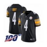 Men's Pittsburgh Steelers #4 Jordan Berry Black Team Color Vapor Untouchable Limited Player 100th Season Football Jersey