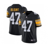 Men's Pittsburgh Steelers #47 Mel Blount Black Alternate Vapor Untouchable Limited Player Football Jersey