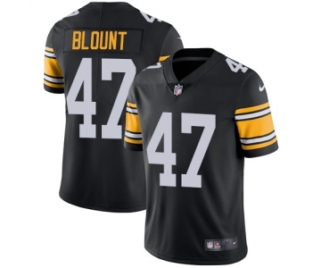 Men's Pittsburgh Steelers #47 Mel Blount Black Alternate Vapor Untouchable Limited Player Football Jersey