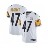 Men's Pittsburgh Steelers #47 Mel Blount White Vapor Untouchable Limited Player Football Jersey