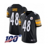 Men's Pittsburgh Steelers #48 Bud Dupree Black Team Color Vapor Untouchable Limited Player 100th Season Football Jersey