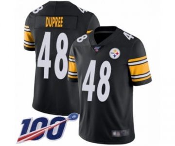 Men's Pittsburgh Steelers #48 Bud Dupree Black Team Color Vapor Untouchable Limited Player 100th Season Football Jersey