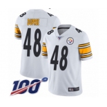 Men's Pittsburgh Steelers #48 Bud Dupree White Vapor Untouchable Limited Player 100th Season Football Jersey