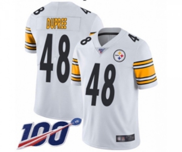 Men's Pittsburgh Steelers #48 Bud Dupree White Vapor Untouchable Limited Player 100th Season Football Jersey