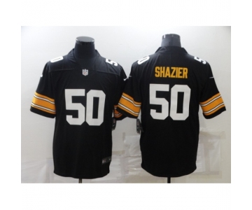 Men's Pittsburgh Steelers #50 Ryan Shazier Black Throwback Limited Jersey