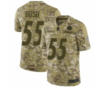 Men's Pittsburgh Steelers #55 Devin Bush Limited Camo 2018 Salute to Service Football Jersey