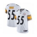 Men's Pittsburgh Steelers #55 Devin Bush White Vapor Untouchable Limited Player Football Jersey