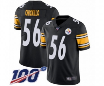 Men's Pittsburgh Steelers #56 Anthony Chickillo Black Team Color Vapor Untouchable Limited Player 100th Season Football Jersey